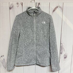 The North Face Maggy Fleece Sweater Jacket Women’s Large Gray EUC